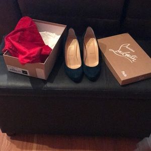 Christian Louboutin Melisa 70 Veau Velours blue